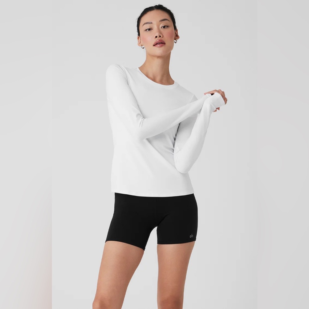 Alo Finesse Long Sleeve White Size Large